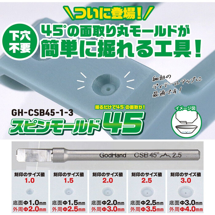 Godhand Godhand Spin Mold 45 Set of 5 GH-CSB-45-1-3