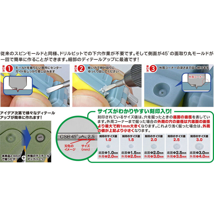 Godhand Godhand Spin Mold 45 Set of 5 GH-CSB-45-1-3