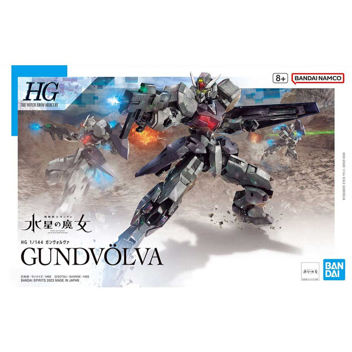Bandai Gundam With Gundam Witch From Mercury Gundvolva HG 1/144 Model KitMercury Gundvolva HG 1/144 Model Kit