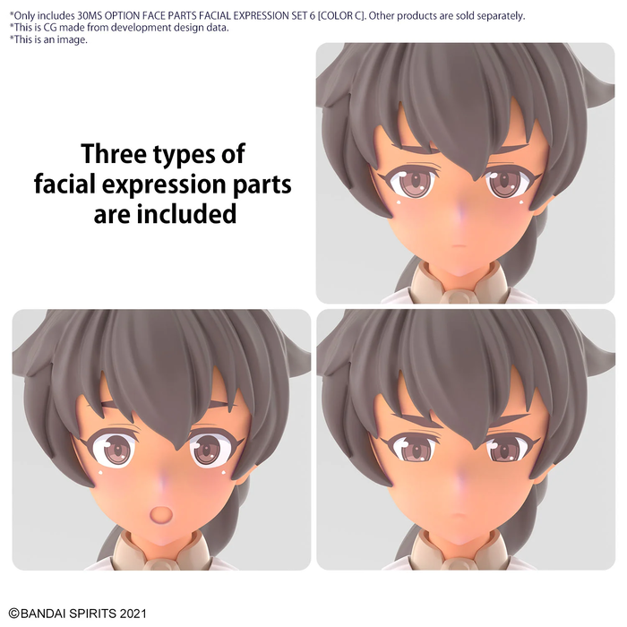 Bandai Gundam 30MS Option Face Parts Expression Set 6 (Color C) Model Kit