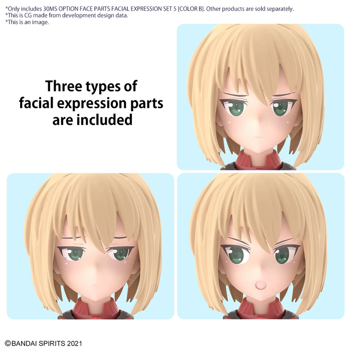 Bandai Gundam 30MS Option Face Parts Expression Set 5 (Color B) Model Kit