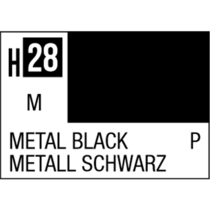 Mr.Hobby Mr. Hobby Aqueous Hobby Colors 10ml Metal Black H-028