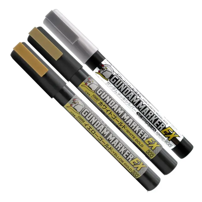 Mr.Hobby Mr. Hobby Gundam Marker EX Plated Silver & Gold Set (3) XGMS-100
