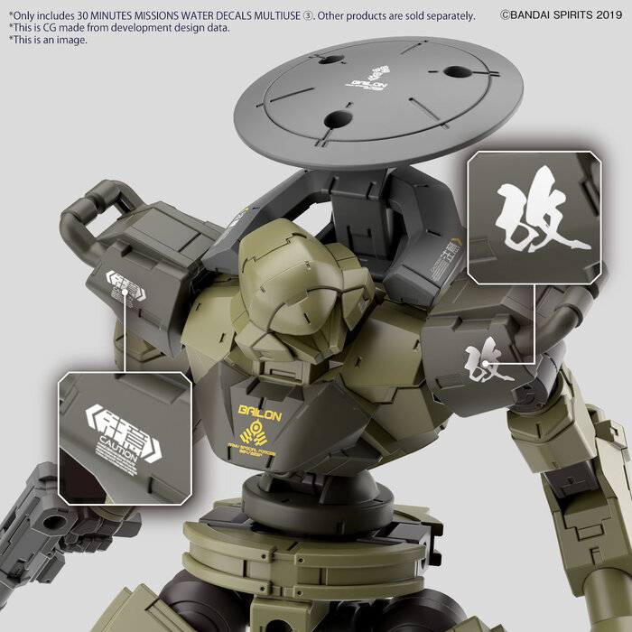 Bandai Gundam Water Decals Multiuse 3 Model Kit