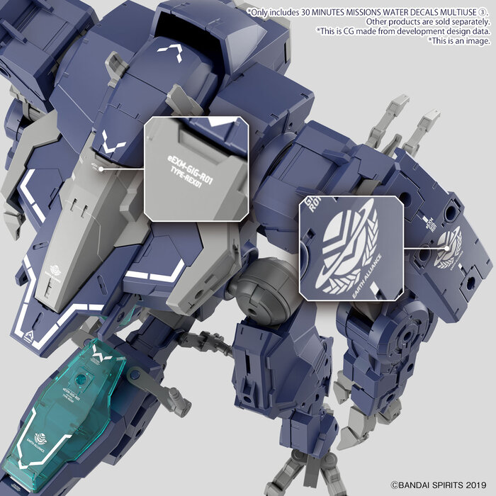 Bandai Gundam Water Decals Multiuse 3 Model Kit