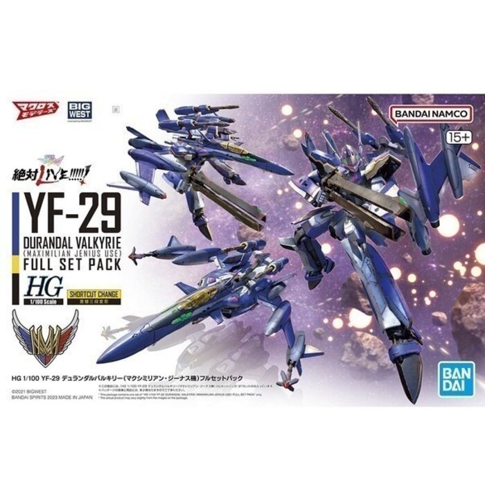 Bandai Macross HG 1/144 YF-29 Durandal Valkyrie Full Set Model Kit