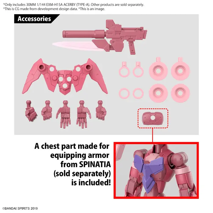 Bandai Gundam 30MM Acerby Type A 1/144 Model Kit