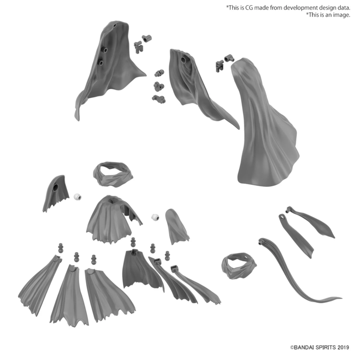 Bandai Gundam 30MM 1/144 Option Parts 14 Multi Cloth Model Kit W-27