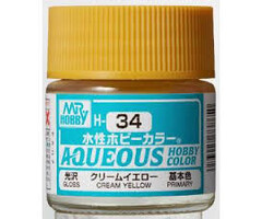 Mr.Hobby Mr Hobby Aqueous Cream Yellow H24 Paint 10Ml