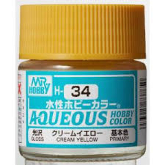 Mr.Hobby Mr Hobby Aqueous Cream Yellow H24 Paint 10Ml