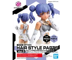 Bandai Gundam 30MS Option Hair Styles Parts Vol.3 Pigtails Purple 3 Model Kit