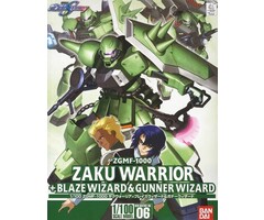Bandai Gundam 1/100 Zaku Warrior + Blaze Wizzard & Gunner Wizzard Model kit 06