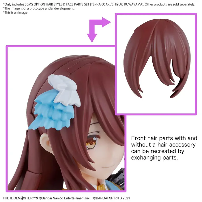 Bandai The Idolmaster 30MS Option Hair Style and Face Parts Set Model Kit