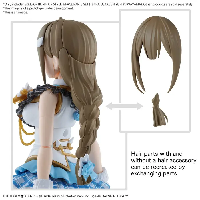 Bandai The Idolmaster 30MS Option Hair Style and Face Parts Set Model Kit