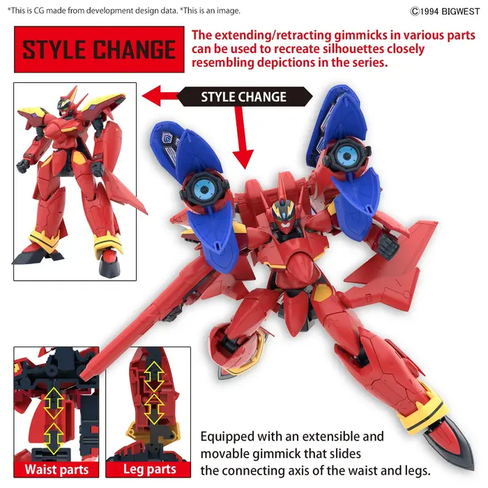 Bandai Gundam Macross HG 1/100 VF-19 Custom Fire Valkyrie w/ Sound Boost Model Kit