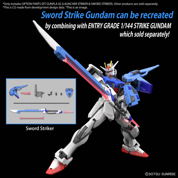Bandai Gundam Option Parts Set Gunpla 2 (Launcher/ Sword Striker) Model Kit