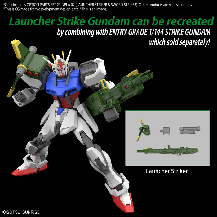 Bandai Gundam Option Parts Set Gunpla 2 (Launcher/ Sword Striker) Model Kit