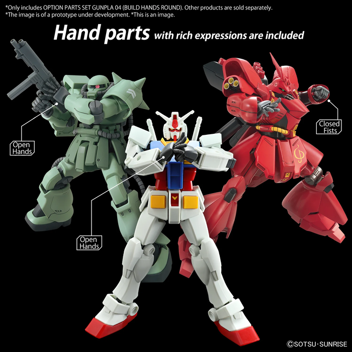 Bandai Gundam Options Parts Set 4 ( Build Hands Round) Model Kit