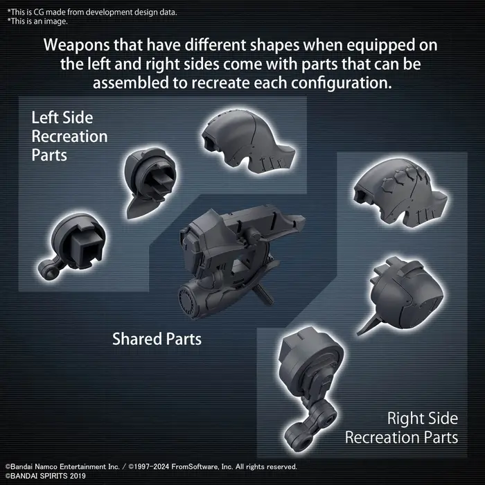 Bandai Armored Core VI 30MM Option Parts Set Weapon Set 01 Model Kit