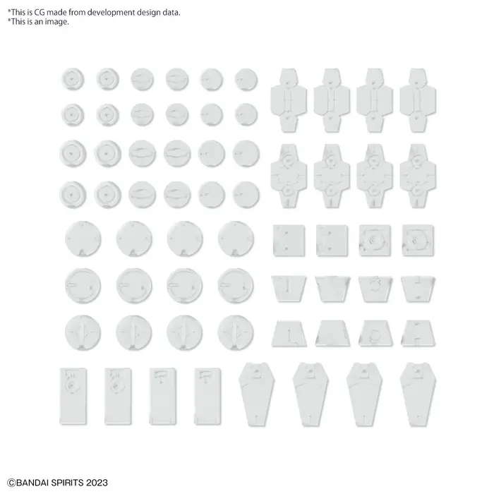 Bandai Gundam 30MM Customize Material Decoration Parts 1 White Model Kit