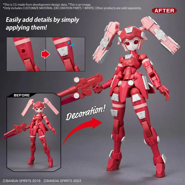 Bandai Gundam 30MM Customize Material Decoration Parts 1 White Model Kit