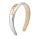 Balmain Leather Headband Large - Silver Balmain Leather Headband Large - Silver