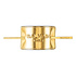 Leather Signature Hair Barrette Gold Leather Signature Hair Barrette Gold