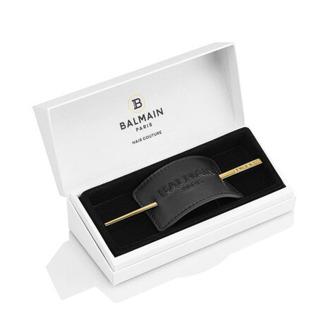 Balmain Haarspeld Leather Signature - Black Balmain Haarspeld Leather Signature - Black