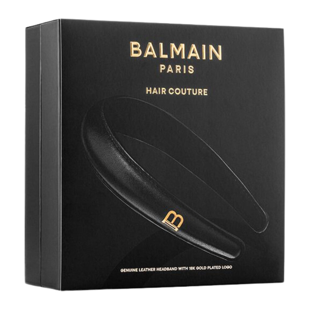 Balmain Leather Puffed Headband - Black Balmain Leather Puffed Headband - Black