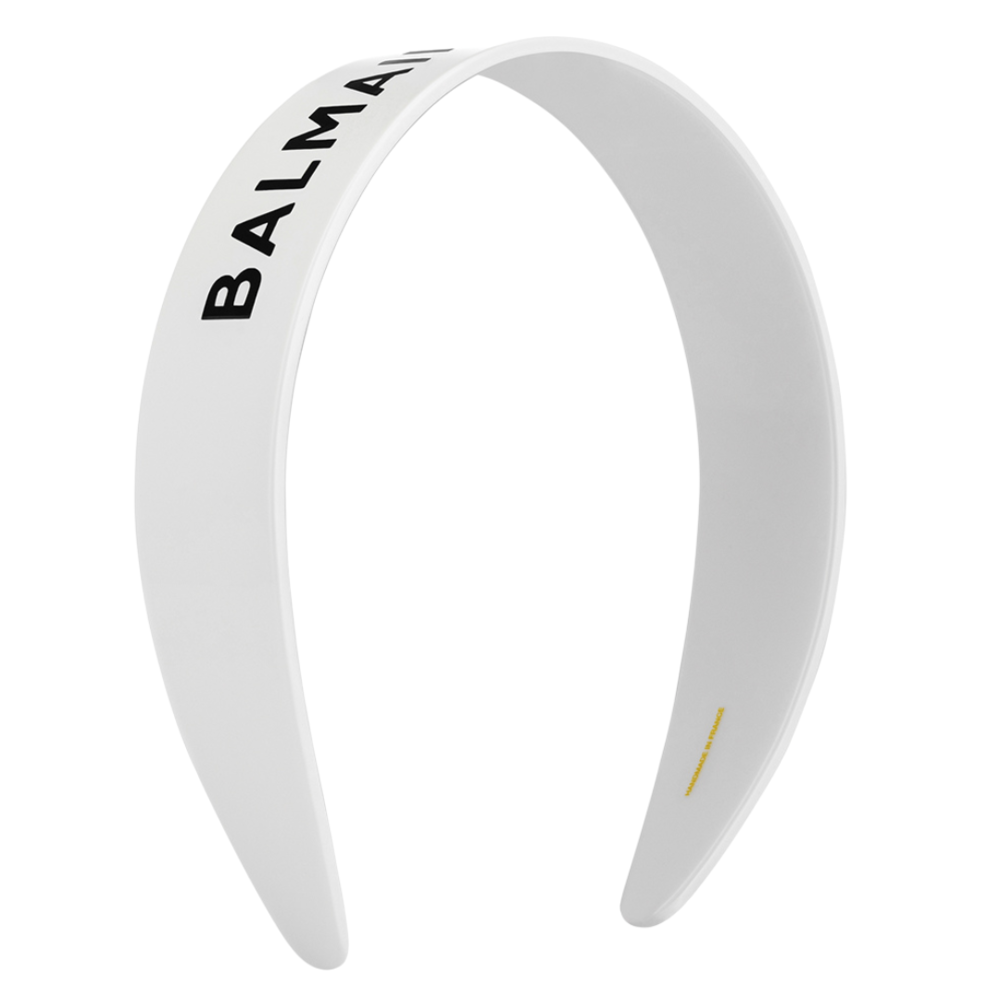 Balmain Limited Edition Legacy Cellulose Acetate Haarband White Logo FW24 Balmain Limited Edition Legacy Cellulose Acetate Haarband White Logo FW24