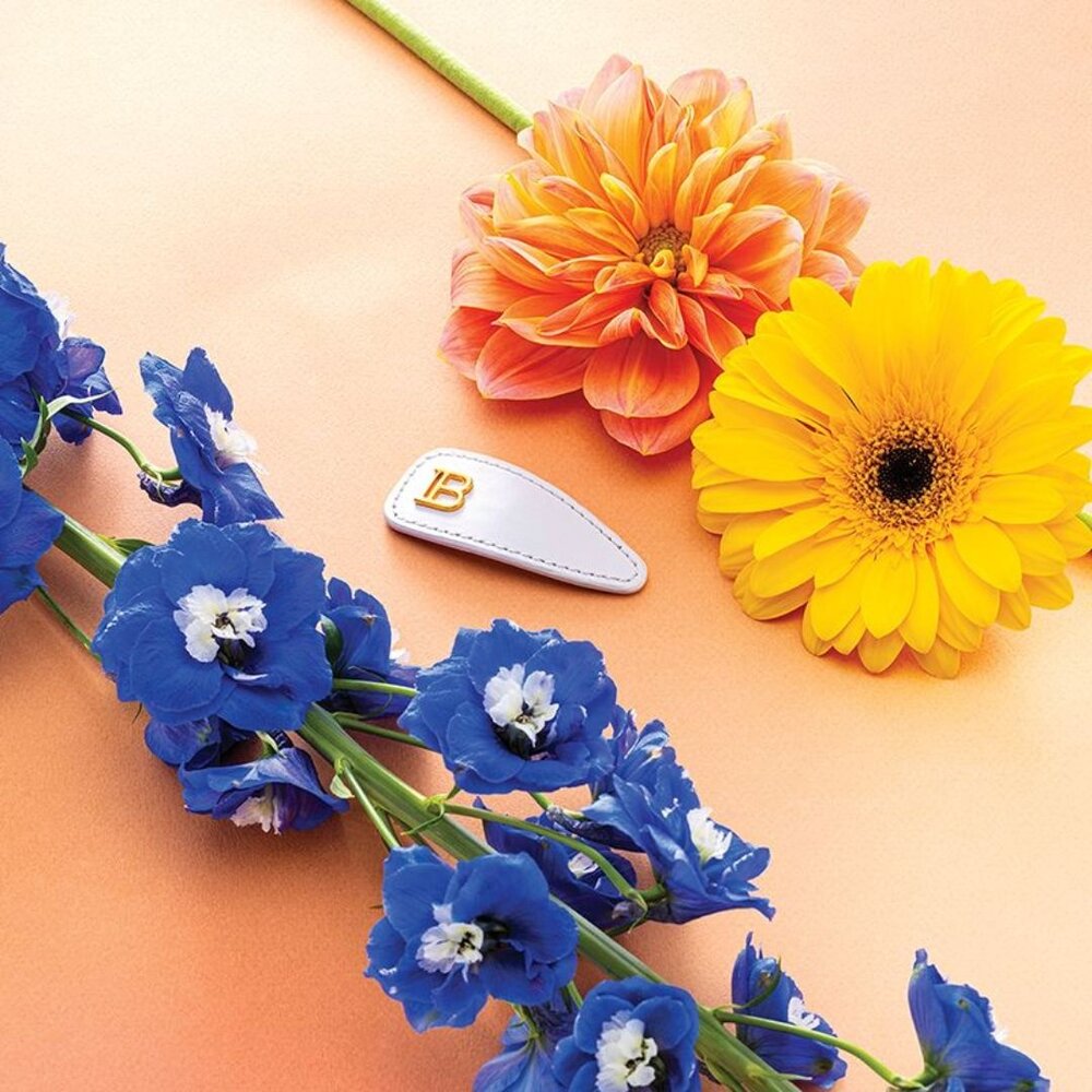 Balmain Limited Edition Printemps Leather Snap Hair Clip Balmain Limited Edition Printemps Leather Snap Hair Clip