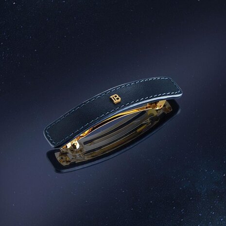 Balmain Limited Edition Leather Barrette Cosmic Sapphire Balmain Limited Edition Leather Barrette Cosmic Sapphire