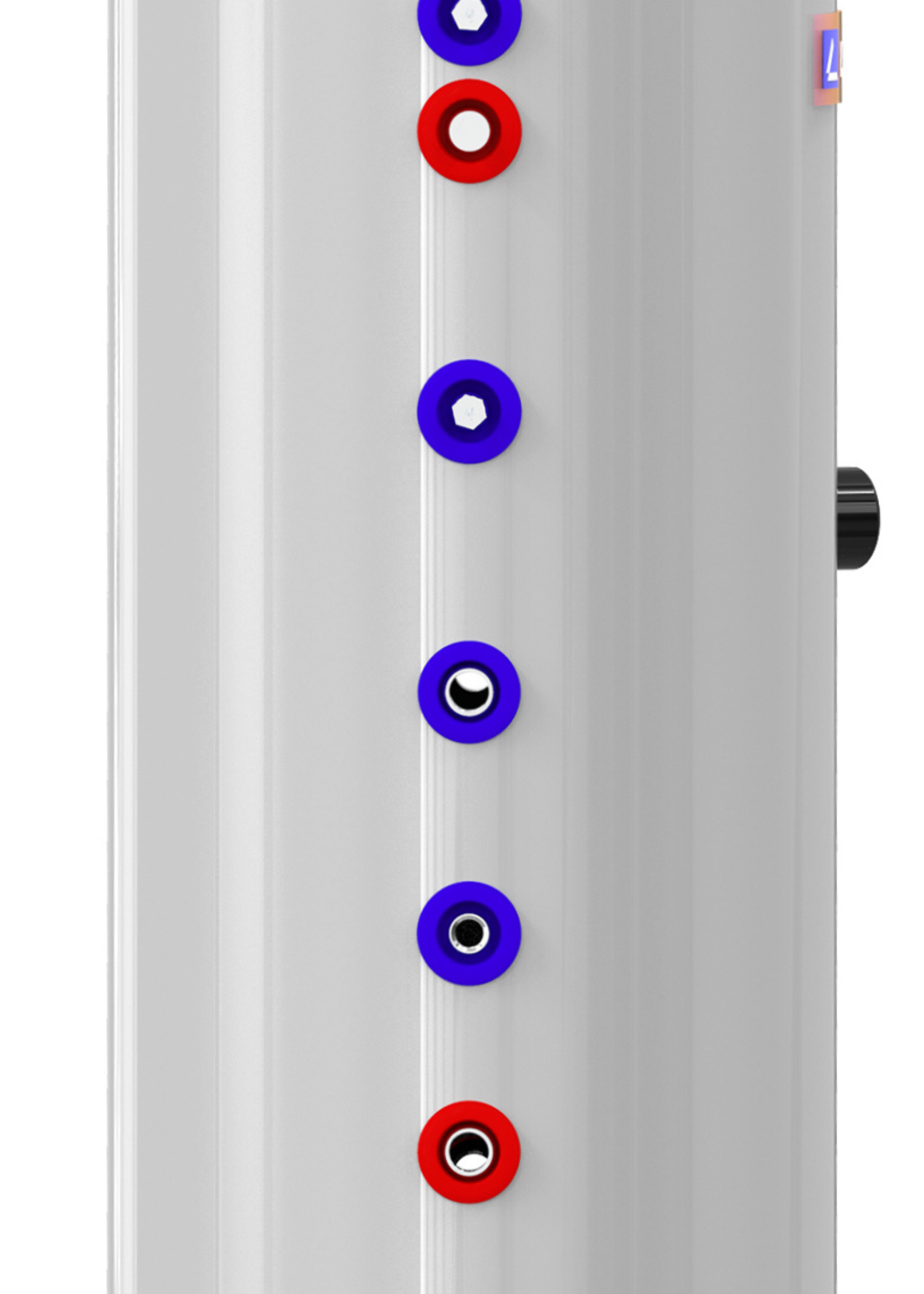 LMNT Indirectly Heated Fast Boiler and Buffer Tank in One (Housing) – CDWT-250L Duplex 2205 Boiler Tank: 190L Boiler, 60L Buffer Tank with Coil (Spiral) for Heat Pump Systems
