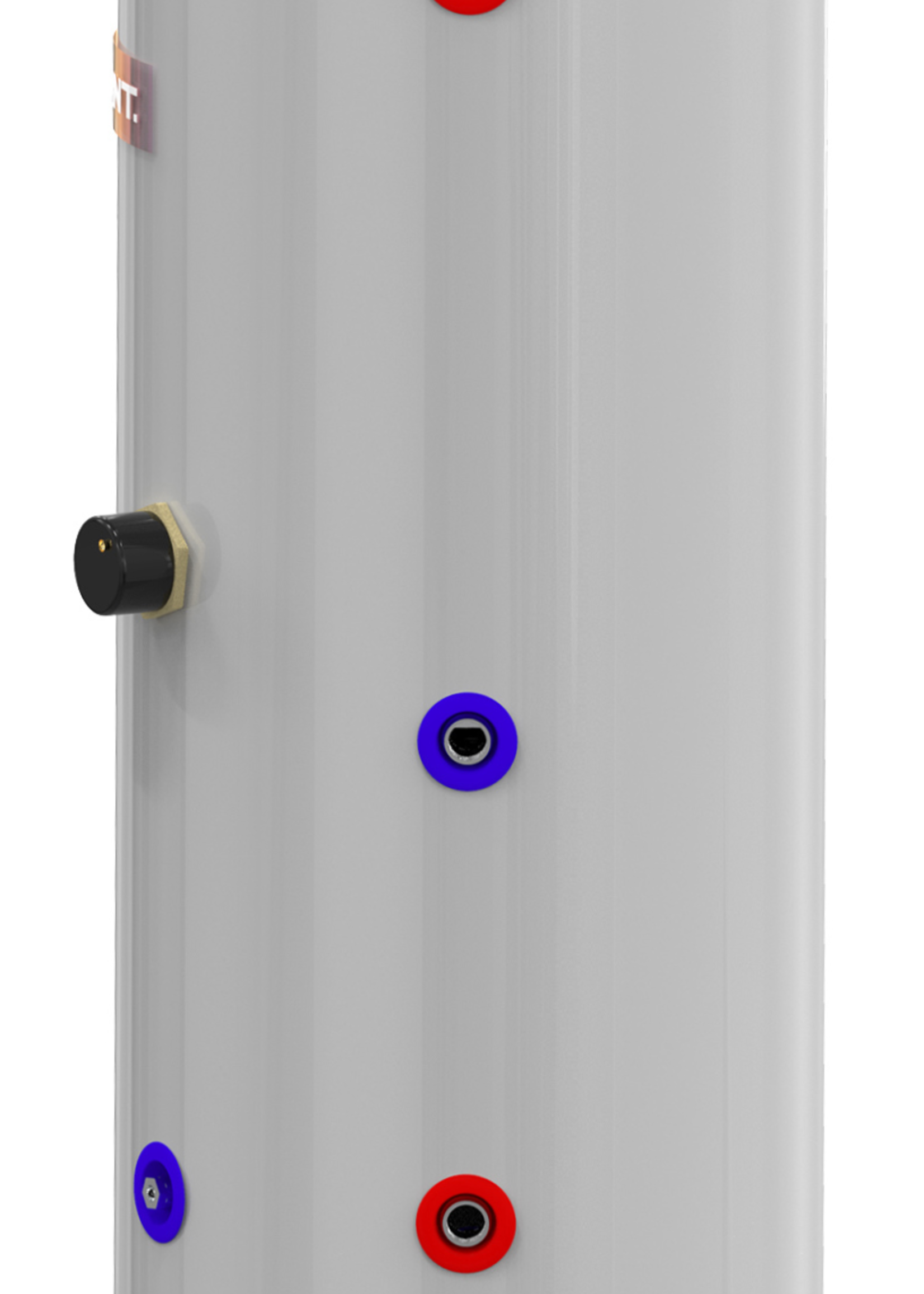 LMNT Indirectly Heated Fast Boiler and Buffer Tank in One (Housing) – CDWT-500L Duplex 2205 Boiler Tank: 300L Boiler, 200L Buffer Tank with Coil (Spiral) for Heat Pump Systems