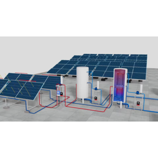Incl Installatie PVT-Panelen(Zonnecollectoren en pv panelen in 1)  4pcs Inclusief Deye omvormer