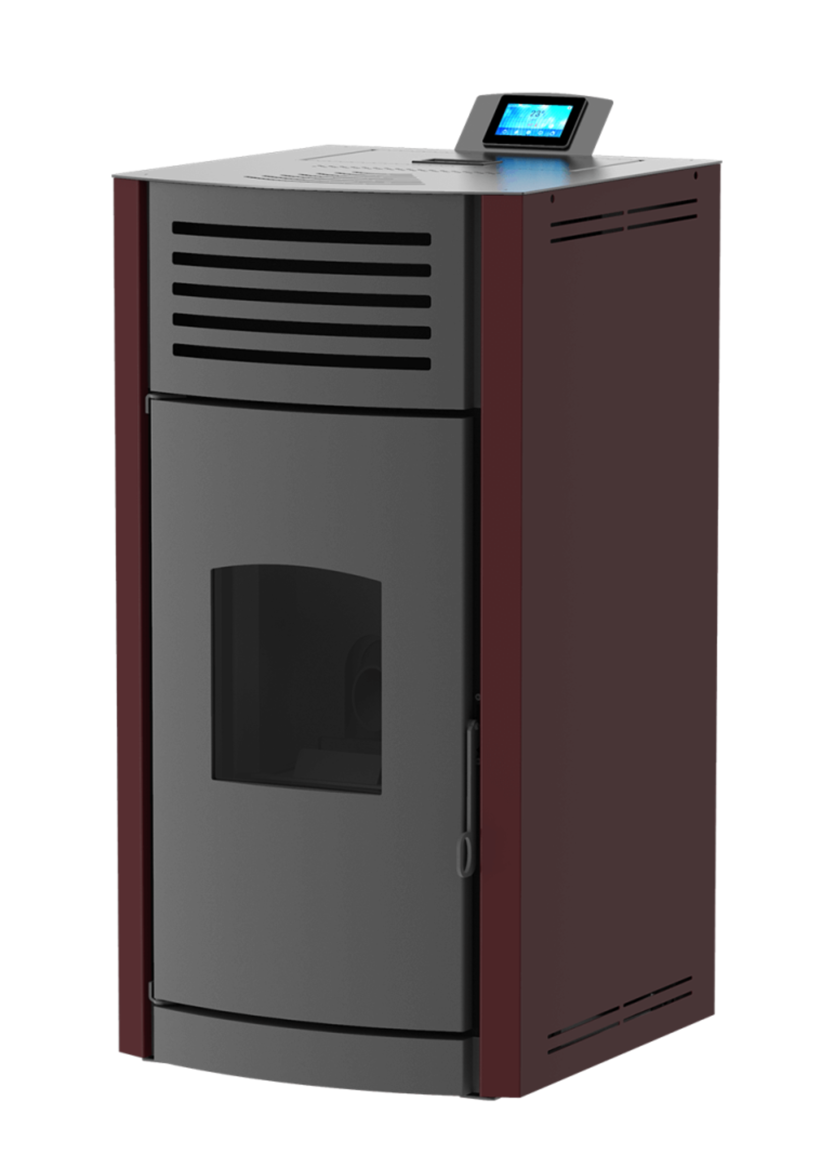 Mareli Pellet Stove ONYX HYDRO 18kW AUTO Wine Red