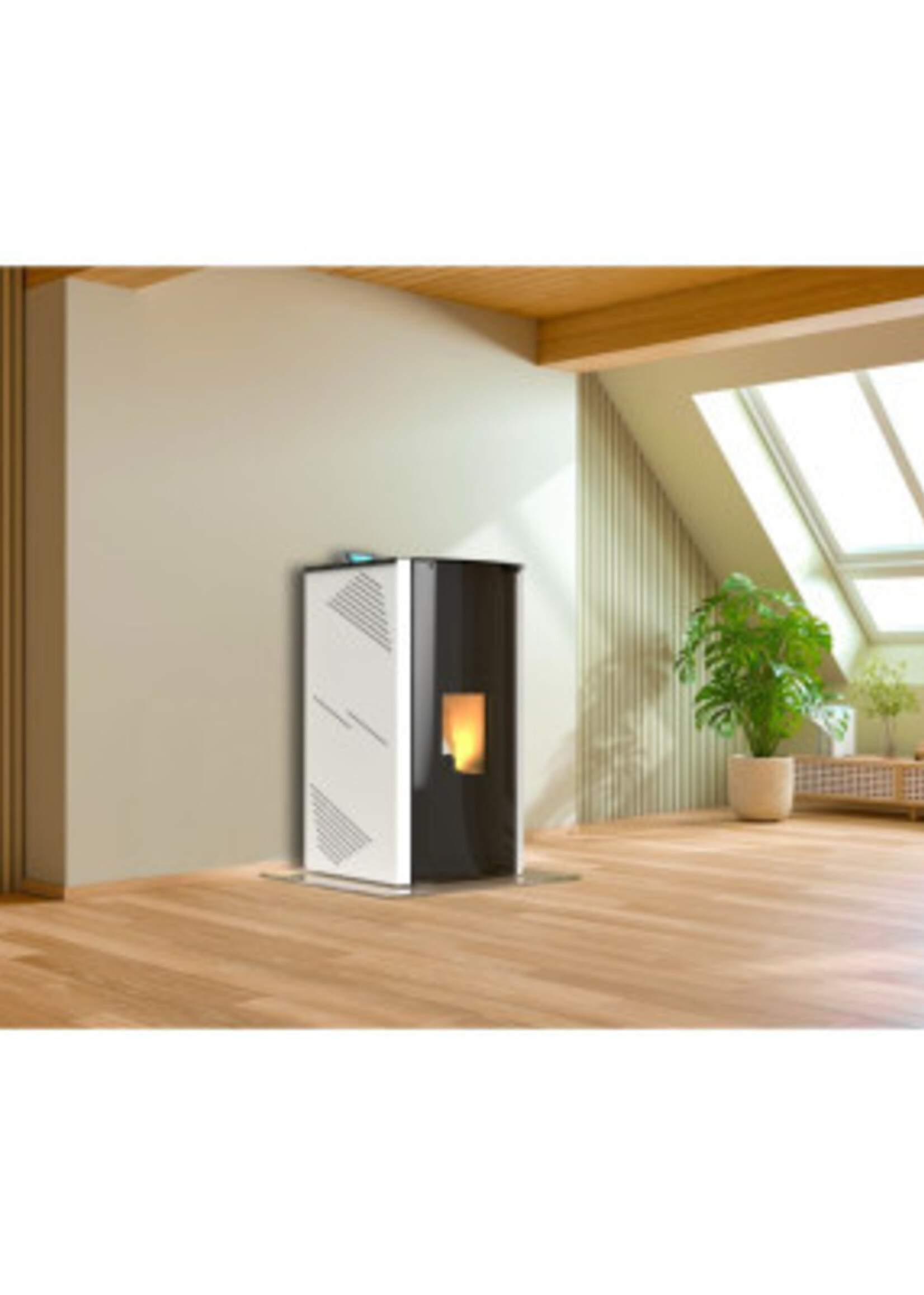 Mareli Pellet Stove ONYX HYDRO 18kW AUTO Full Glass Burgundy