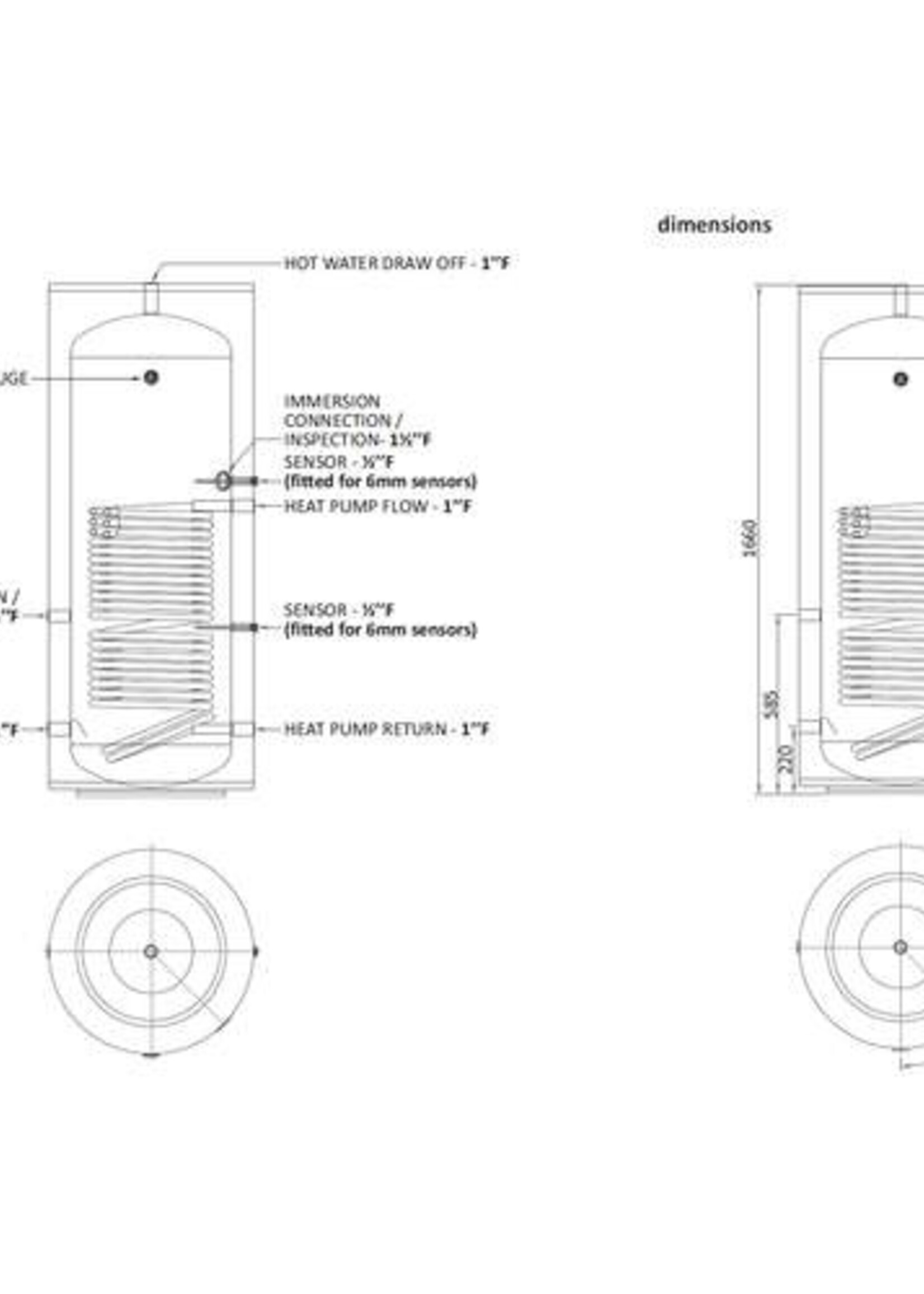 Inventum Inventum INV-HPB 300 Kessel indirekt befeuert 300 Liter inklusive Tauchrohr