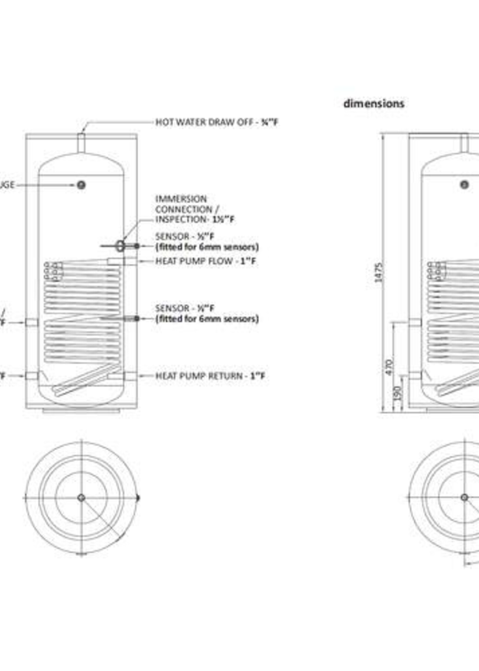 Inventum Inventum INV-HPB 200 Kessel indirekt befeuert 200 Liter inklusive Tauchrohr
