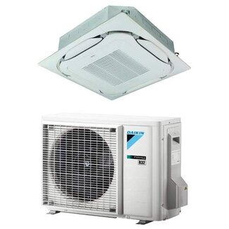 Daikin Roundflow cassette binnen + buitenunit 3,5 kW R32 excl. paneel en bediening