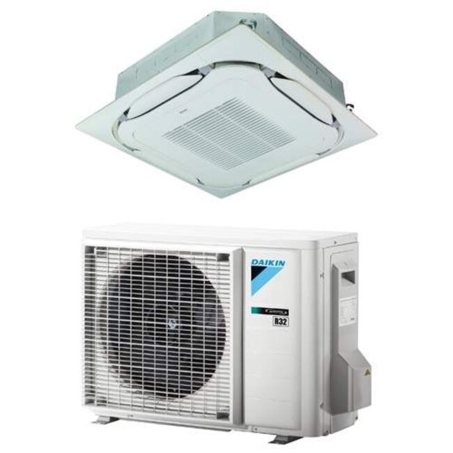 Daikin Roundflow cassette binnen + buitenunit 3,5 kW R32 excl. paneel en bediening