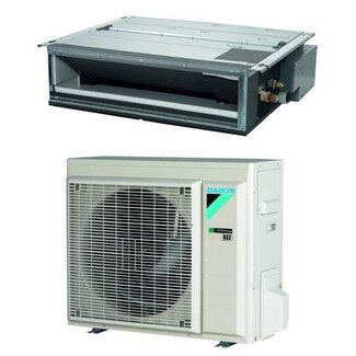 Daikin kanaal lage inbouw binnen + buitenunit 2,5 kW R32 excl. bediening
