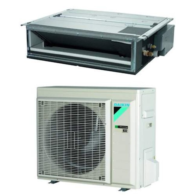 Daikin kanaal lage inbouw binnen + buitenunit 2,5 kW R32 excl. bediening