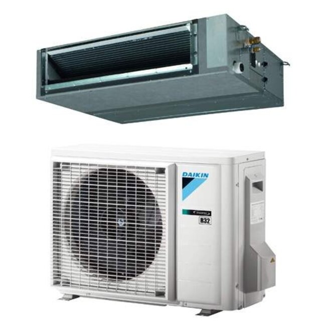 Daikin kanaal hoge druk binnen + buitenunit 3,5 kW R32 excl. bediening