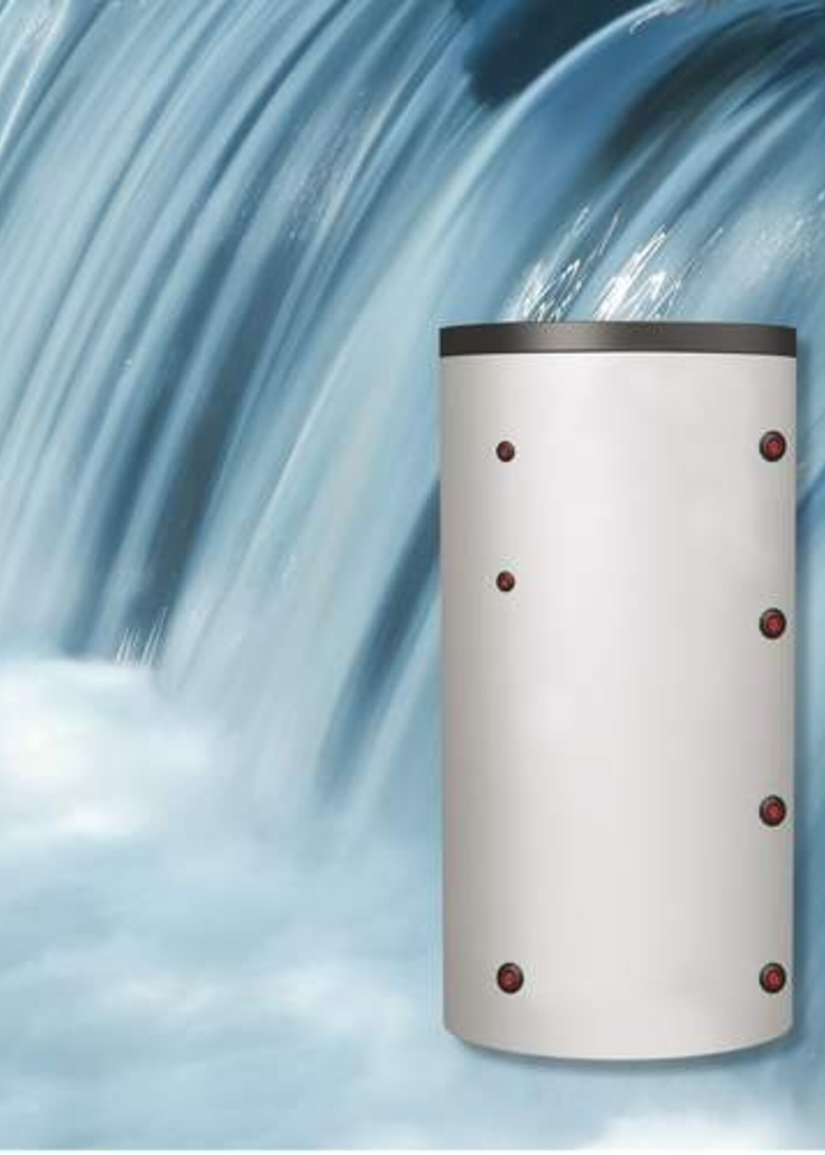 Drl DRL buffer tank 200 liters, 4 bar, standing model, insulated, -10 to 95°C, white