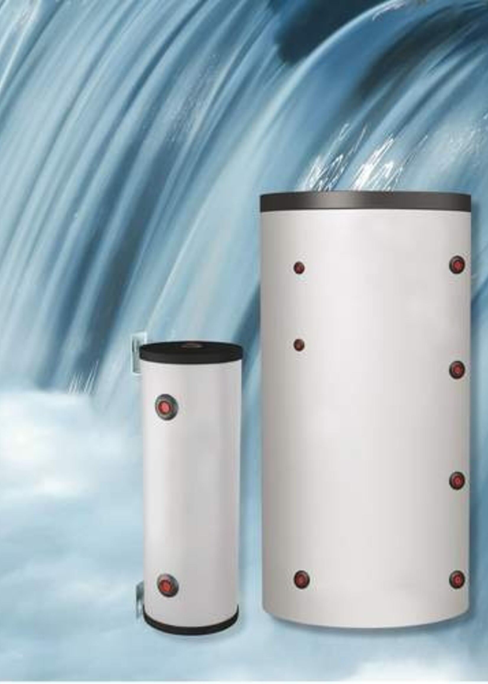 Drl DRL buffer tank 200 liters, 4 bar, standing model, insulated, -10 to 95°C, white