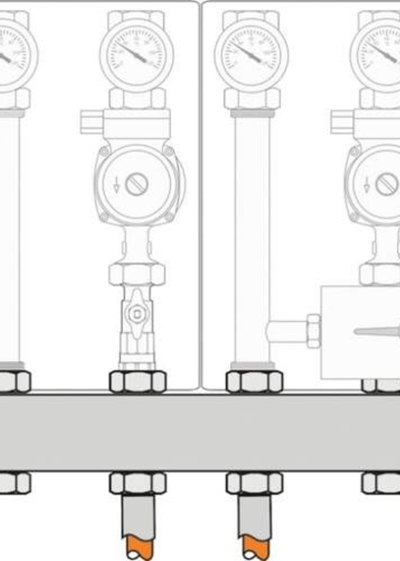 Stiebel Eltron Stiebel Eltron WPHI-HKV 2 Verteilerbalken für 2 Pumpenmodule