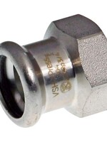 VSH VSH XPress RVS 304 overgangskoppeling 22 mm x 3/4, pers-binnendraad, R2402