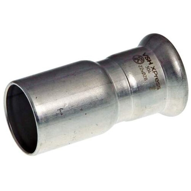 VSH VSH XPress RVS 304 verloopstuk 22mm x 15mm, 2x pers, R2407