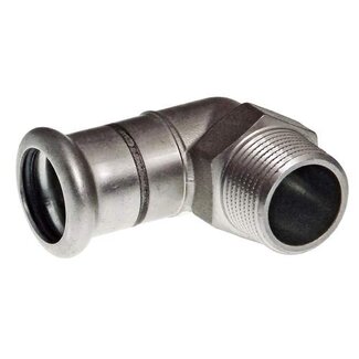 VSH VSH XPress RVS 304 overgangshoek 90gr 15mm x 1/2, pers-buitendraad, R2428